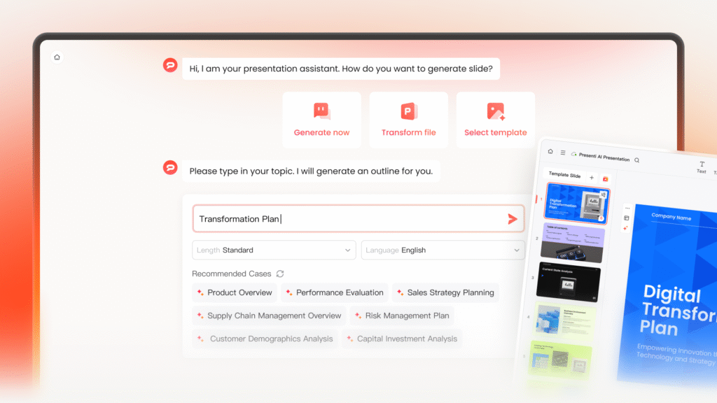 Presenti Ai-Generate Polished Branded Presentations Instantly