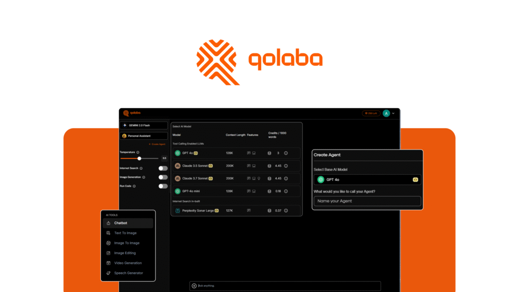 Qolaba-Create Ai Content And Custom Agents With Pay-Per-Use Credits