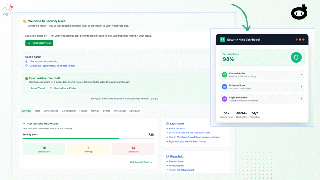 Wp Security Ninja-Protect Wordpress Sites With One-Click Security