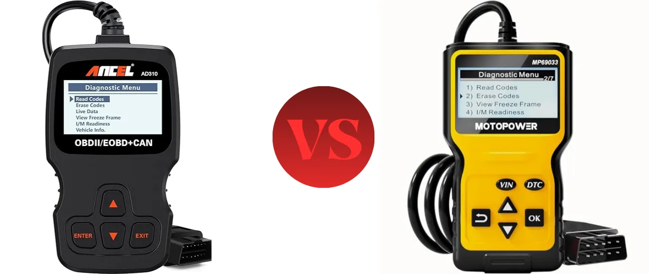 Ancel Ad310 Vs Motopower Mp69033: OBD2 Showdown